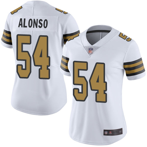 Men New Orleans Saints Limited White Kiko Alonso Jersey NFL Football 54 Rush Vapor Untouchable Jersey
